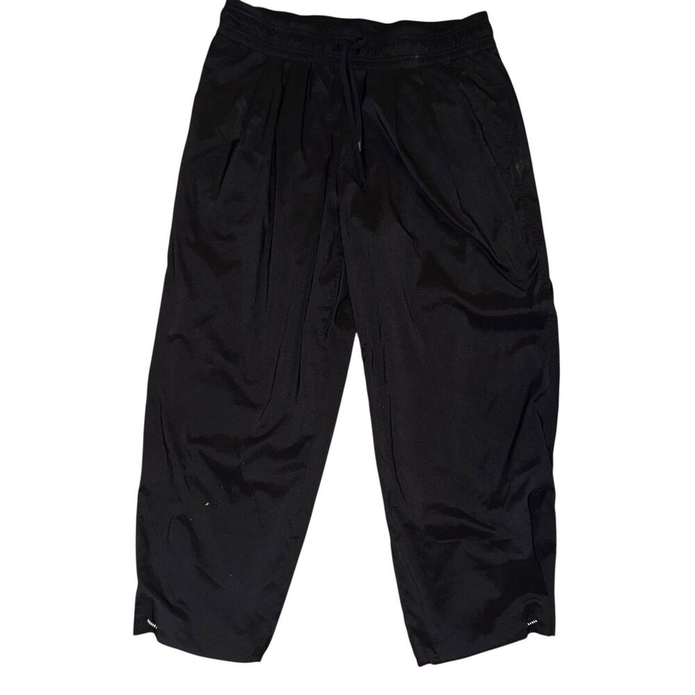 Athleta Women's Size 14 Black Polyester Relaxed Straight Leg Pants‎ Workout